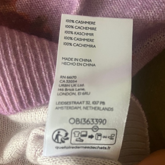 Pilcro Floral Pink and Purple Sweater - Picture 4 of 4